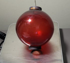 4 5   Red Glass Ball For Weathervane  Lightening Rods  fits 3 4   Rods -seconds