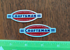 Pair Of Smalls - Craftsman Tools Logo Sticker 50 s 60 s Era Toolbox Or Case Size