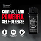 Police Magnum Pepper Spray 2 Ounce Flip Top Stream Nylon Holster Safety Defense