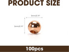 100pcs lot 5mm Solid Copper Spacer Ball Beads With Smooth Shiny Clear Coat Metal