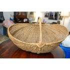 Large Early 20th Century American Splint Oak Buttocks Basket Rustic Primitive