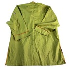 Chef Works Chef Coat Jacket Olive Green Orange Trim Double Breasted Large