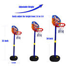 Kids Adjustable Basketball Hoop Goal Indoor Outdoor Play Game Toy With Ball Pump