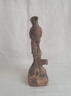 Vtg Wooden Hand Carved Pheasant Bird Sculpture Dated Boho 11  Bird Enthusiast 