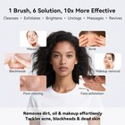 Electric Facial Cleansing Brush  Rechargeable Silicone Face Scrubber Exfoliator