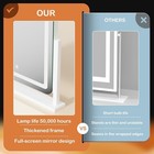 Lighted Makeup Mirror  17 3 x13  Hollywood Vanity Mirror With Led Lights  Three