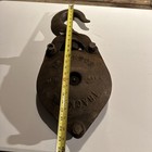 Vintage Antique Rustic Large Trackson Cast Iron Metal Block   Tackle Pulley