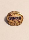 Sunoco Oil Company 10k Gold 1 Year Safe Driver Service Pin Back Vintage