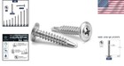  8 X 1  Stainless Steel Sheet Metal Screws - 100 Pcs Truss Head Design