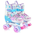 Kids Roller Skates Girls Ages 3-12  Toddler Roller Skates For Boys  4 Size 