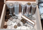 Cigar Box Coin Estate Sale mixed Coin Lot  Silver rare Coins