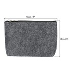 Felt Pencil Bag Pen Case Stationery Office Storage Zipper Pouch Gray
