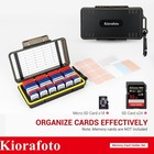 Dual Protect Memory Card Case With 42 Pcs Clear Memory Card Holders For 24 Sd Sd