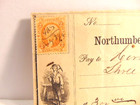 Old 1866  Northumberland County  pa  National Bank Cancelled Check W  Tax Stamp