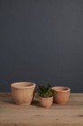 Round Ribbed  selma  Terracotta Fluted Planter Pot For Plants