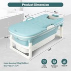 54   Portable Collapsibe Soaking Tub For Adult  Large Folable Bathtub With Lids