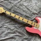 4-string Solid Electric Bass Guitar Jazz Bass Ss Pickups Pink Finish Chrome Hw