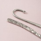 Silver Rose   Vine Bookmarks  Customizable Charm Base 5-pack