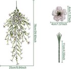 4pcs Artificial Flowers Vines Uv Resistant Hanging Plant Flowers Outdoor Decor