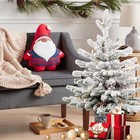 2 3 4 5 Ft Prelit Potted Christmas Tree Flocked Small Tabletop Artificial Tree