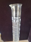 Vintage Pyrex 100ml Lab Glass Graduated Cylinder 3022   250ml Flask 4980 Usa