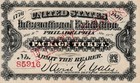 1876 International Exhibition At Philadelphia Admission Ticket  Rarity