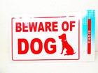 Beware Of Dog Signs Warning Dogs Sign Red And White Vinyl Plastic 12 X 8 Inches