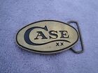 Vintage Case Xx  Solid Brass  Belt Buckle Black Letters  1970 s 80 s D-4021 Used