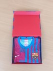 Nike Barcelona Jersey 2021 2022 Match Adv Short Sleeve Printed Washed Label Box