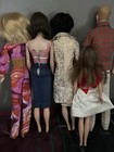 Vintage Lot Of 5 Dressed Barbie   s 1960s As Is