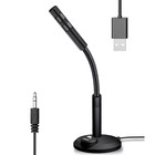 3 5mm Studio Microphone Speech Mic Stand Holder Usb Desktop Microphone Mini Note