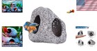 Versatile Aquarium Rock Decor - Ceramic Hiding Cave For Thriving Fish Tanks