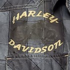 Vintage Harley-davidson Snap Button Down Shirt Sz M Blue And Black Plaid