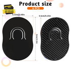 6 Pcs Pocket Palm Combs For Men Black Shampoo Comb Hair Brush Scalp Massager Bru