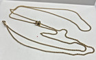 Victorian Ruby   Seed Pearl Gold Slide R f s  Co Necklace 48  Pocket Watch Chain