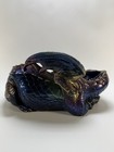 Vtg Windstone Editions Mother Resting 1985 Pena Dragon Peacock Blue Iridescent