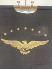 Vintage Wwii Era Black Semicircle Military Flag banner  With An Eagle   7 Stars