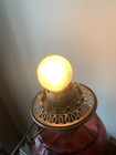 Working Antique Round Peerless Frosted Light Bulb Coil Shaped Filament Glass Tip