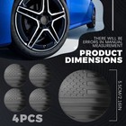 4pcs Car Wheel Center Cap Stickers  56mm Compatible Hub Cap Decal Color  Black