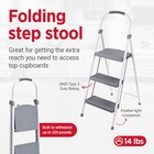 Rubbermaid 3 Step 225 Lb Capacity Folding Ladder Steel Step Stool Open Box 