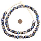 Kabeela Mixed Krobo Beads 13mm Ghana African Multicolor Round Glass Large Hole