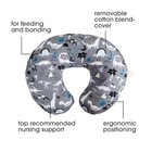  Boppy Original Nursing Pillow Gray Dinosaurs Firm Fiber Fill Washable Cover 