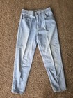 Vintage Lee High Rise Tapered Mom Jeans Light Wash Womens M 14
