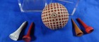 Silver  King Vintage Antique Golf Ball 4 Vintage Golf Tees  Display Golf History