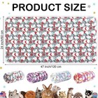 4 Pcs Waterproof Fleece Guinea Pig Blankets Washable Cage Liners 24x47 Inch
