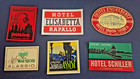 16 True Vintage Rare Hotel Luggage Lable Travel Stickers-   3 Damaged Stacks 