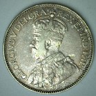 1921 Canada Silver Quarter 25c Canadian Coin Circulated 25 Cents