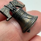 Vintage Bronzetone Liberty Bell Replica Lapel Pin Philadelphia Pennsylvania
