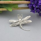 Dragonfly Ox Silver Brass Lapel Pin Brooch Pin For Jacket