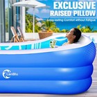 Inflatable Swimming Pool With Seats  Oversized And Padded For Adults  Backyard 